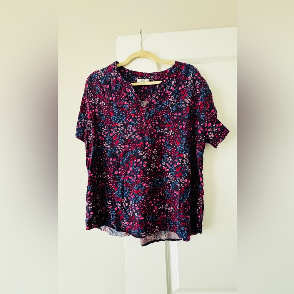 Croft & Barrow Multicolor Floral Blouse - Picture 4 of 8
